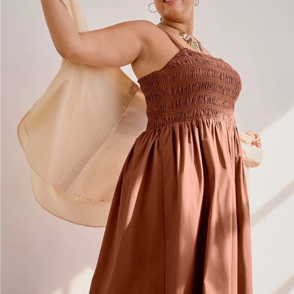 NWT Lane Bryant Brown Maxi Dress -14/16